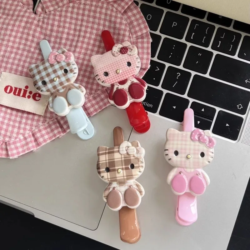 Tech Hair Accessories - New Cartoon Sanrio Hello Kitty Lattice