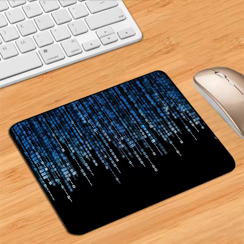 Tech Desktop Accessories - Leather Mause Pad Gamer Rug Matrix