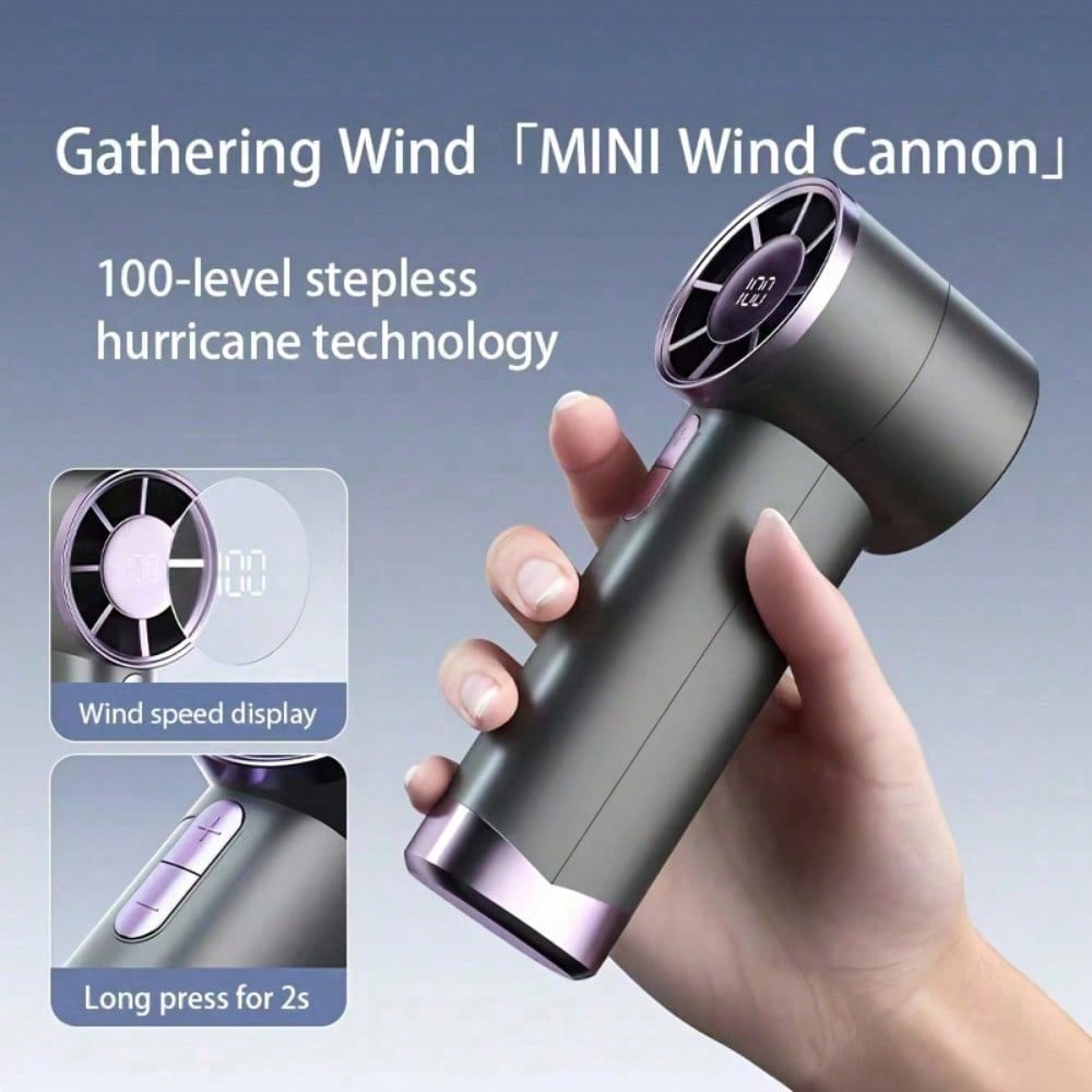 Usb Fan Silent - A Handheld Turbo Fan, Compact 5-Speed