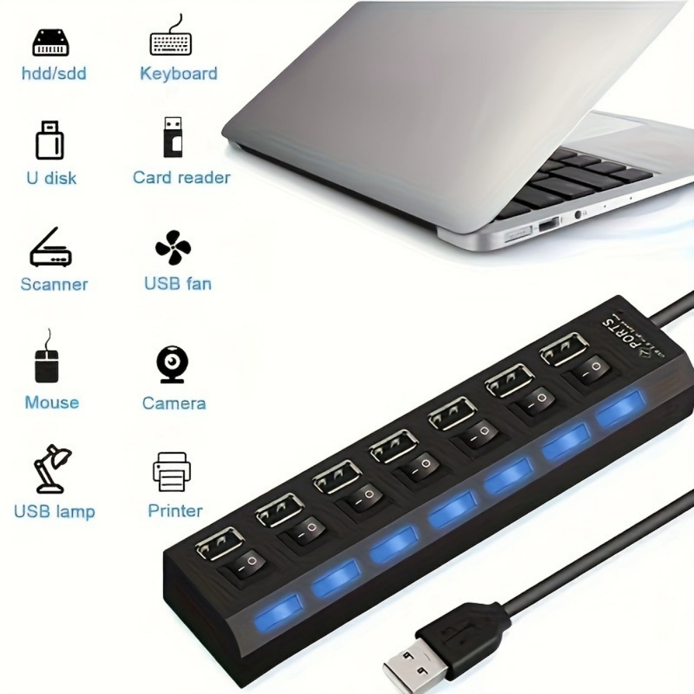 USB 3.0 Hub 4 7 Port Multi USB - Usb Hub 7 Port บทวิจารณ์และราคา