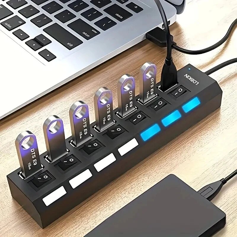 High Speed 4/7 Ports USB HUB 2 - Usb Hub 7 Port บทวิจารณ์และราคา