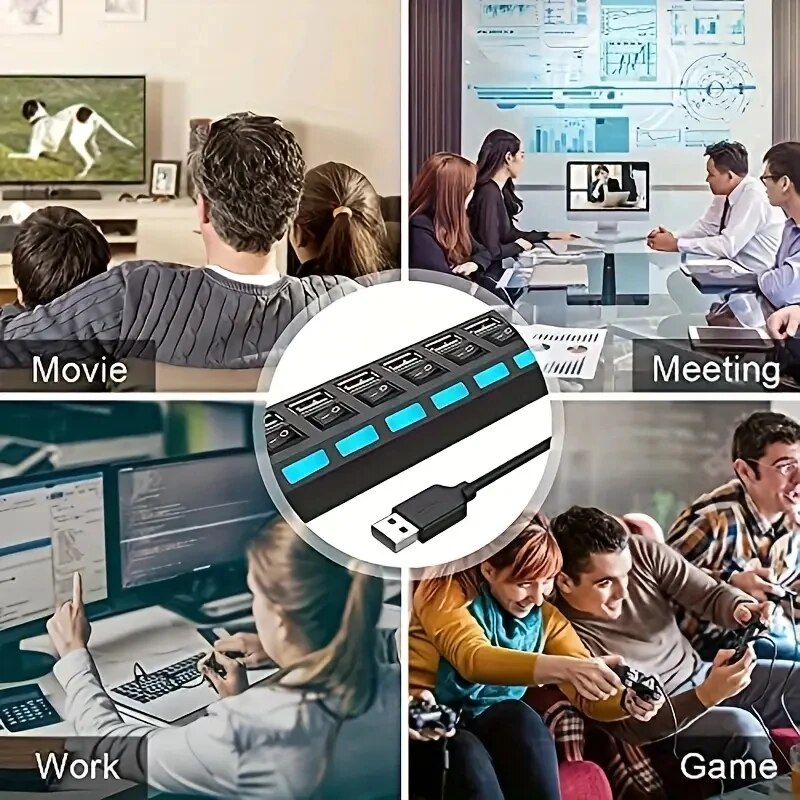High Speed 4/7 Ports USB HUB 2 - Usb Hub 7 Port บทวิจารณ์และราคา