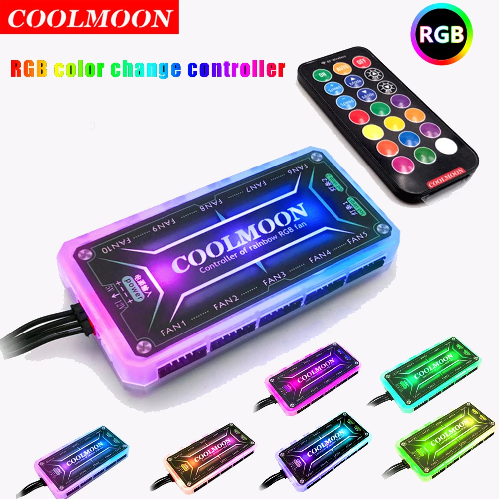 COOLMOON ARGB Controller 12V 5 - Usb Fan Silent บทวิจารณ์และราคา