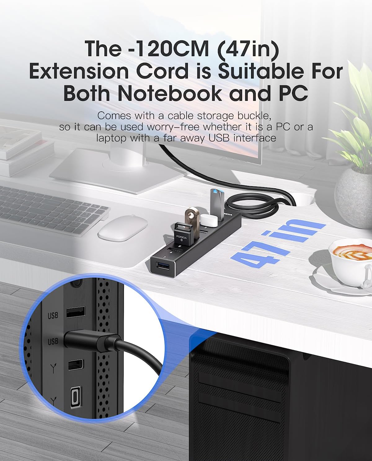 FORIDA 7 Ports 5Gbps HUB USB 3 - Usb Hub 7 Port บทวิจารณ์และราคา