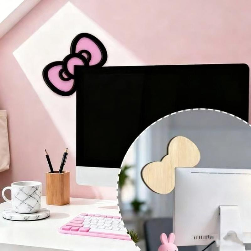 New 1/2Pcs Wooden Bowknot PC A - Tech Desktop Accessories บทวิจารณ์และราคา