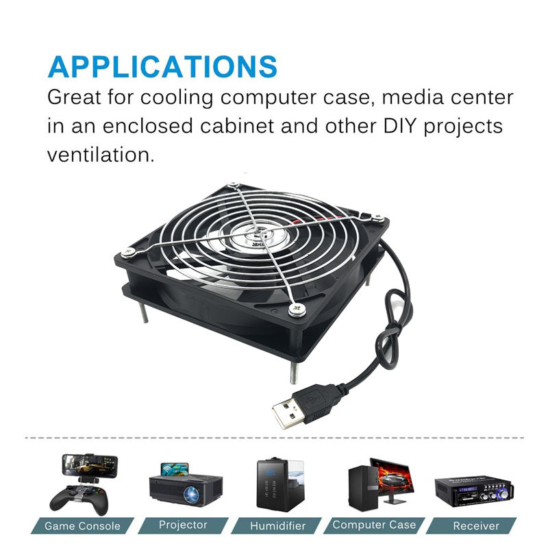 8/12cm 12V USB Powered Compute - Usb Fan Silent บทวิจารณ์และราคา