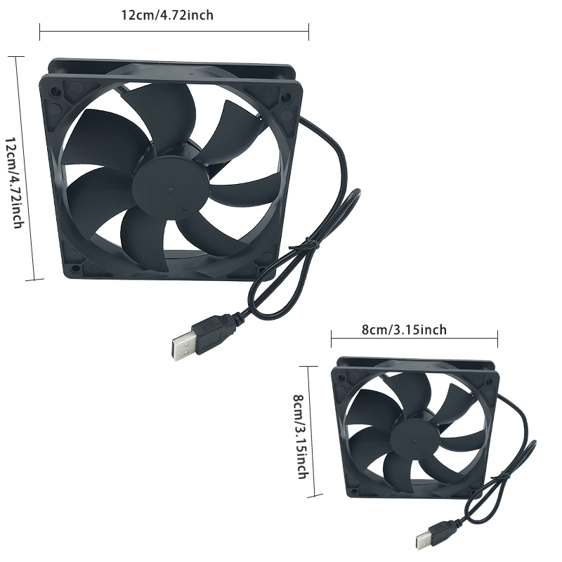 8/12cm 12V USB Powered Compute - Usb Fan Silent บทวิจารณ์และราคา