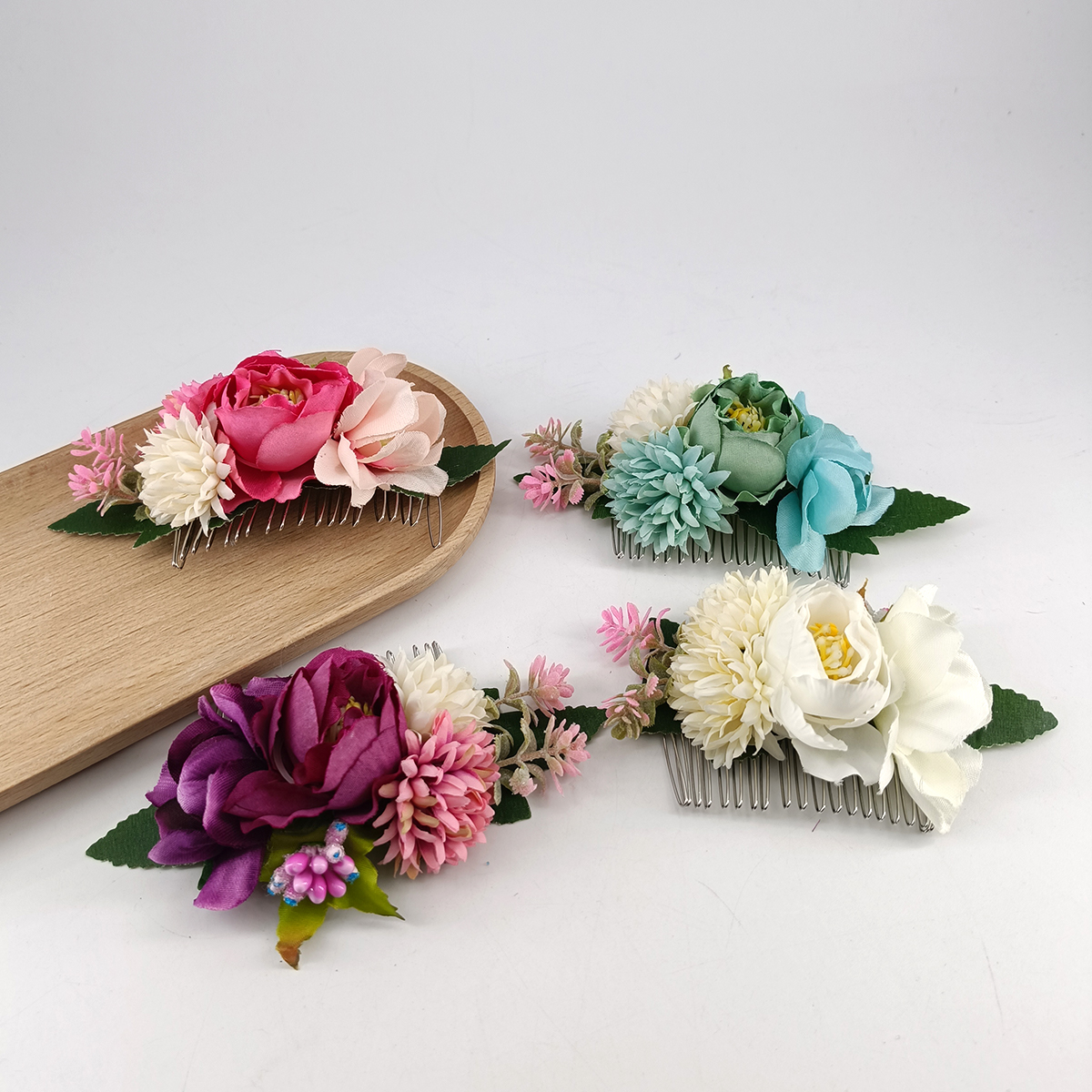 1/2 PCS 13cm Brides Wedding Fl - Tech Hair Accessories บทวิจารณ์และราคา