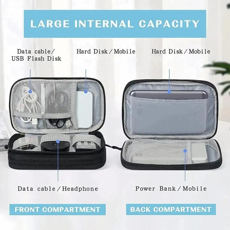 1PCS Grey/Black/Pink/Navy NEW  - Cable Organizer Bag บทวิจารณ์และราคา