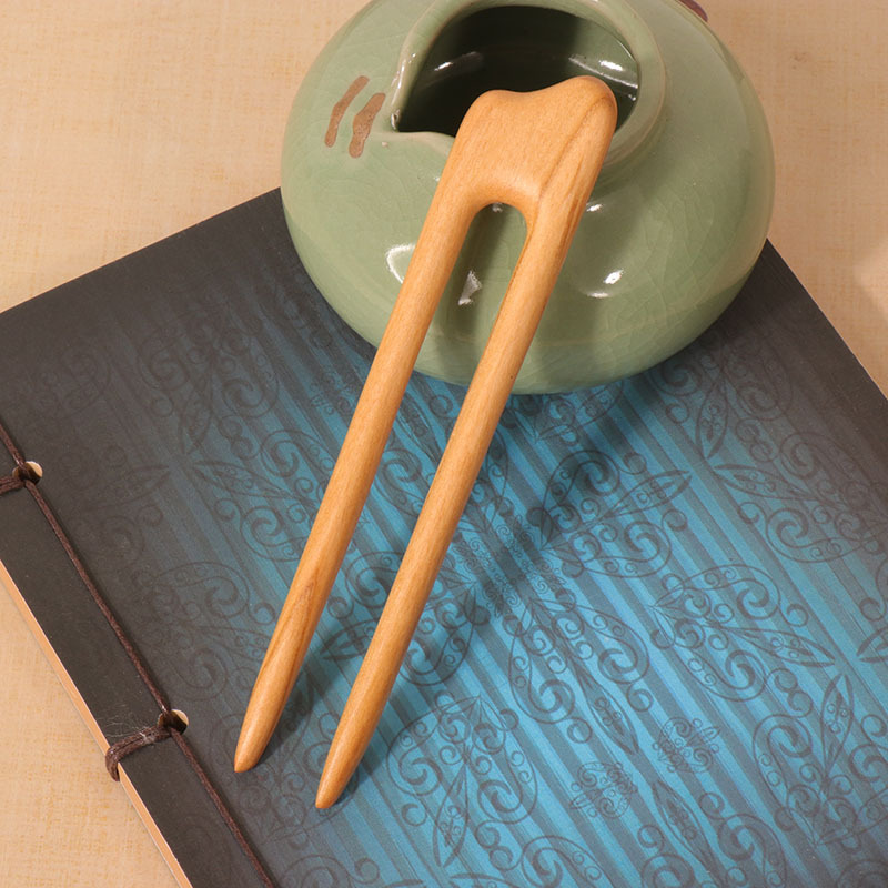 Peach Wood U-shaped Hairpin An - Tech Hair Accessories บทวิจารณ์และราคา