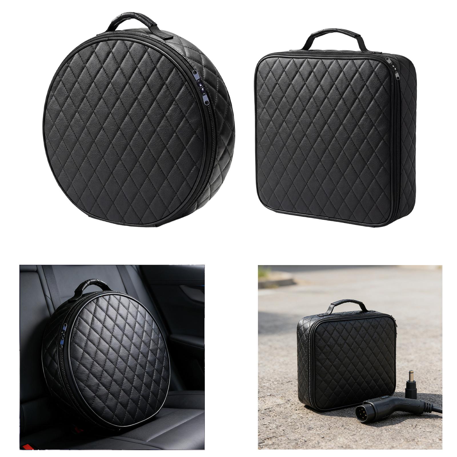 Car Charging Cable Bag PU Leat - Cable Organizer Bag บทวิจารณ์และราคา