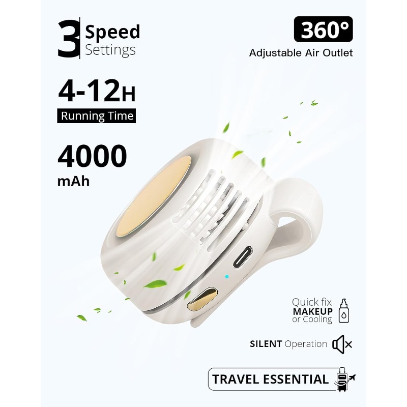 Portable Silent Fan, USB Recha - Usb Fan Silent บทวิจารณ์และราคา