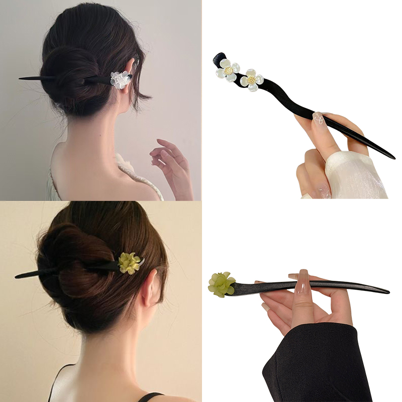 Vintage Chinese Style Wooden F - Tech Hair Accessories บทวิจารณ์และราคา