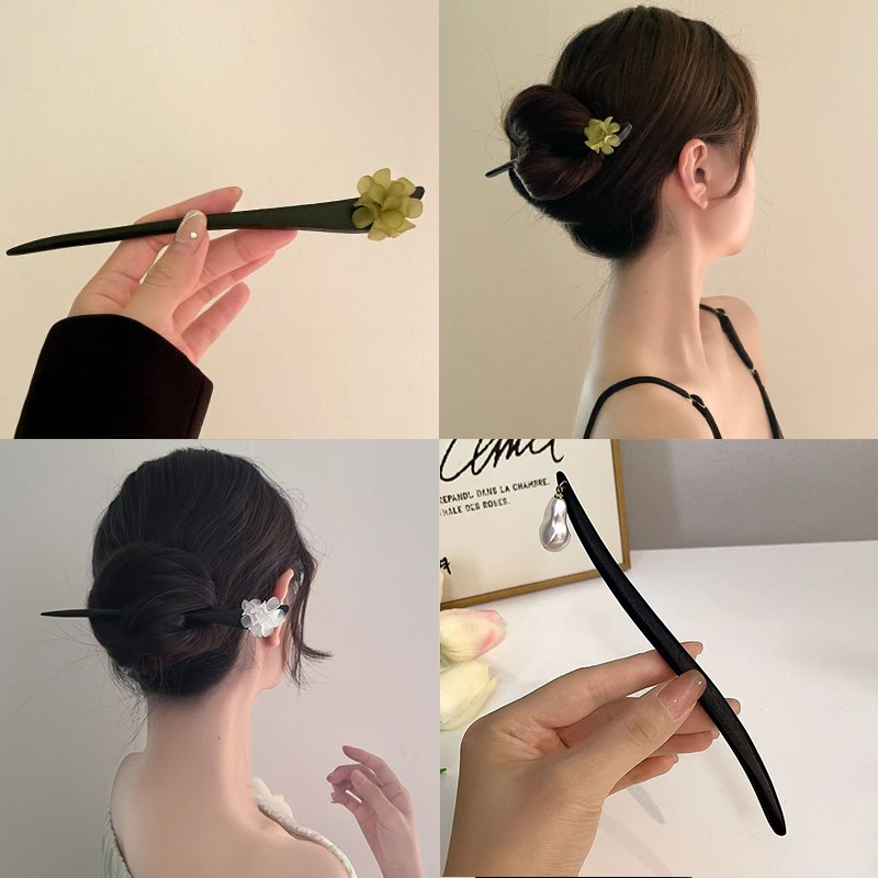 Vintage Chinese Style Wooden F - Tech Hair Accessories บทวิจารณ์และราคา