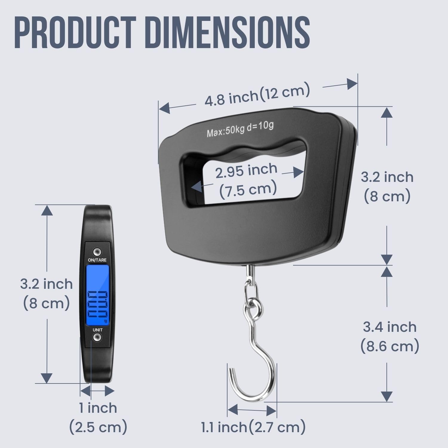 50Kg 10g Luggage Weight Scale, - Tech Home Accessories บทวิจารณ์และราคา