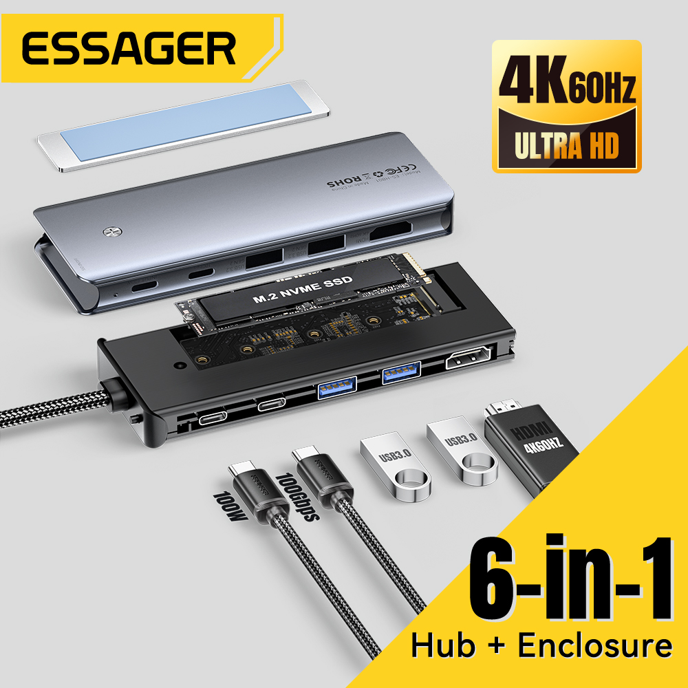 Essager USB C Hub With M.2 SSD - Usb Hub 7 Port บทวิจารณ์และราคา