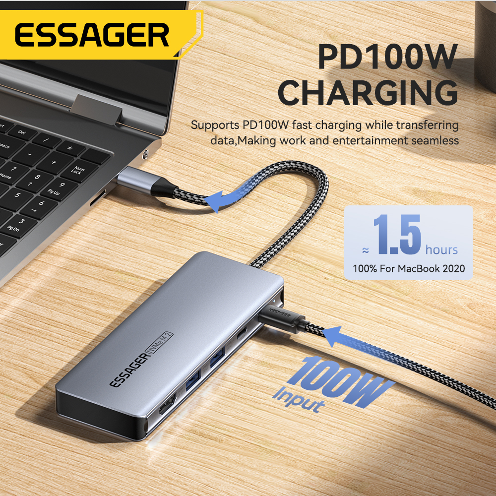 Essager USB C Hub With M.2 SSD - Usb Hub 7 Port บทวิจารณ์และราคา