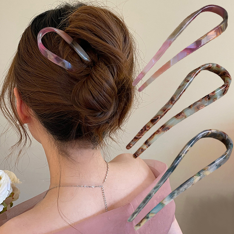 U-Shaped Hair Sticks Acetate A - Tech Hair Accessories บทวิจารณ์และราคา