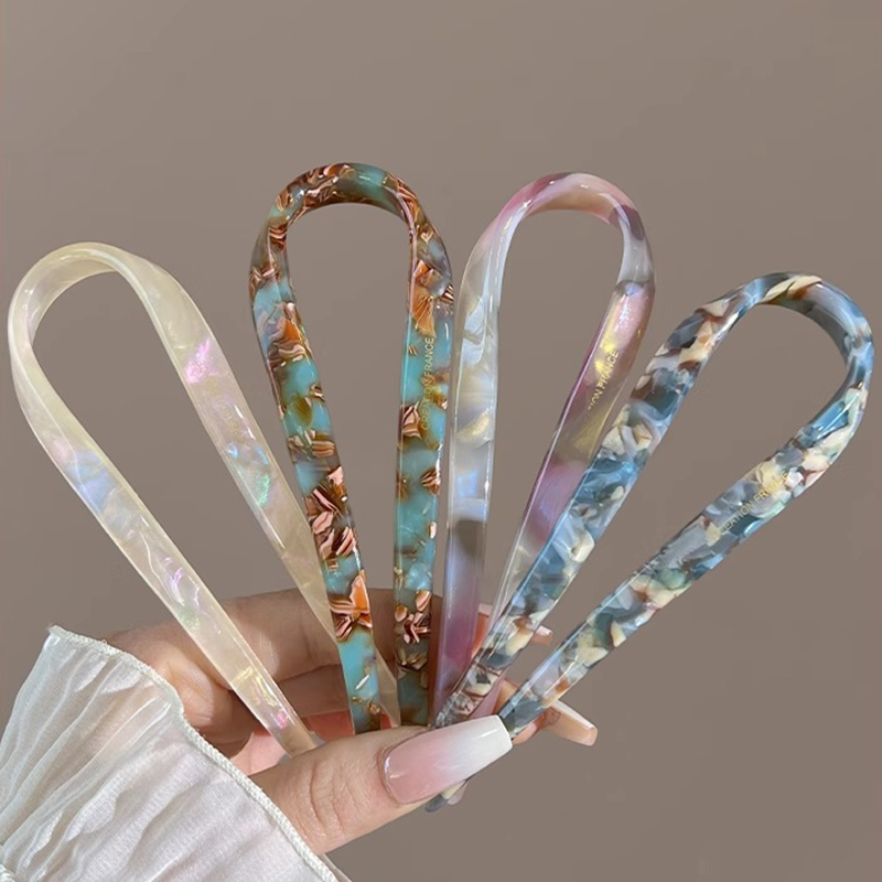 U-Shaped Hair Sticks Acetate A - Tech Hair Accessories บทวิจารณ์และราคา