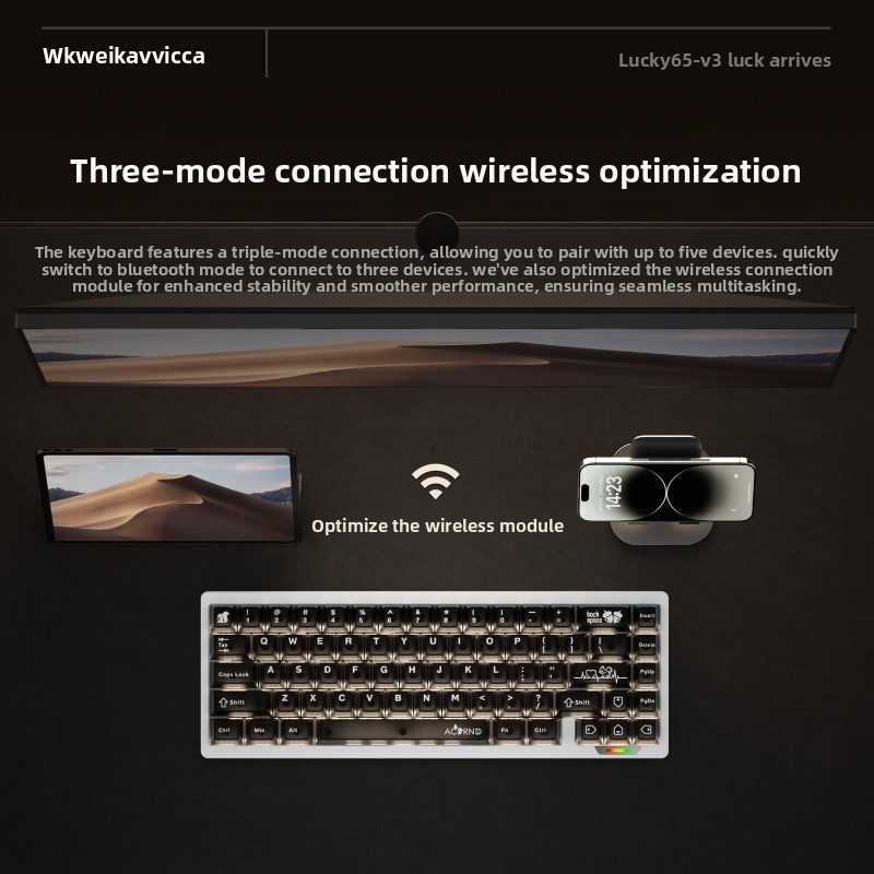 WEIKAV Lucky65 V3 Aluminum All - Tech Desktop Accessories บทวิจารณ์และราคา