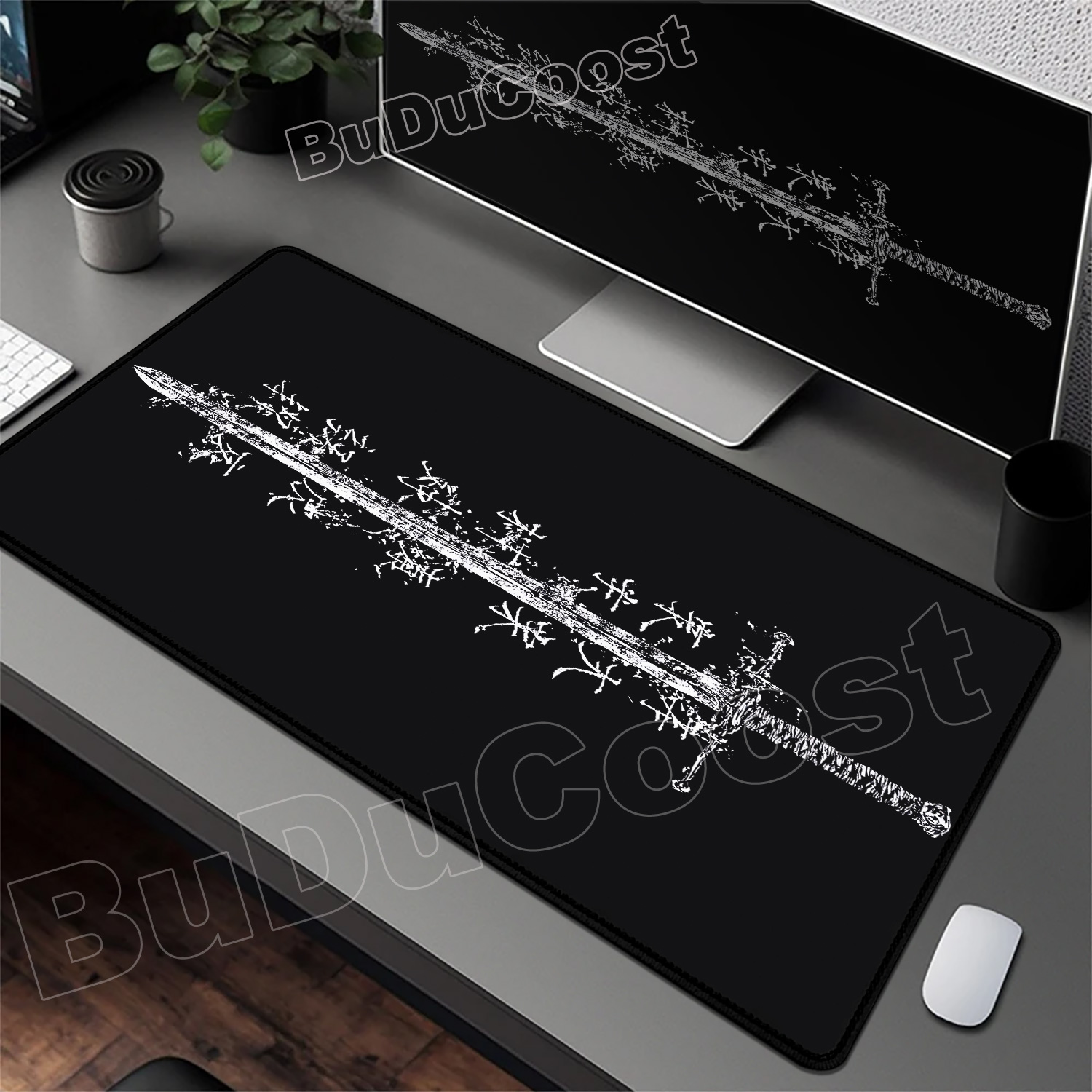 Cool Sword-wielding Girl Desig - Tech Desktop Accessories บทวิจารณ์และราคา