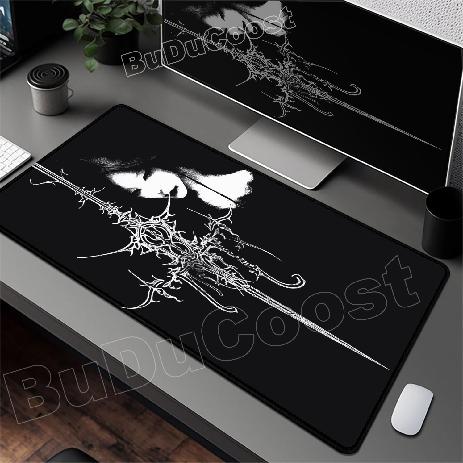 Cool Sword-wielding Girl Desig - Tech Desktop Accessories บทวิจารณ์และราคา