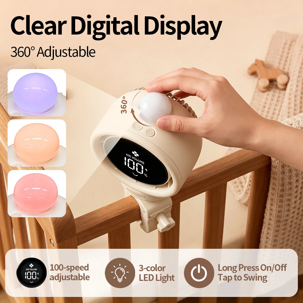 2026 New Portable Stroller Fan - Usb Fan Silent บทวิจารณ์และราคา