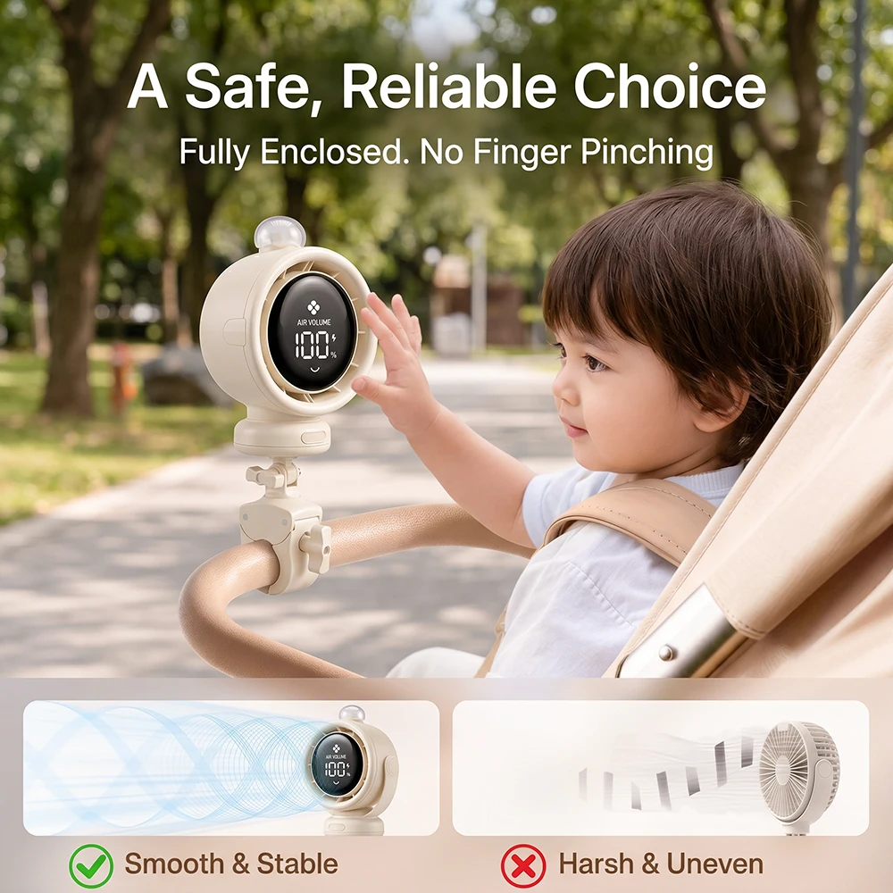 2026 New Portable Stroller Fan - Usb Fan Silent บทวิจารณ์และราคา