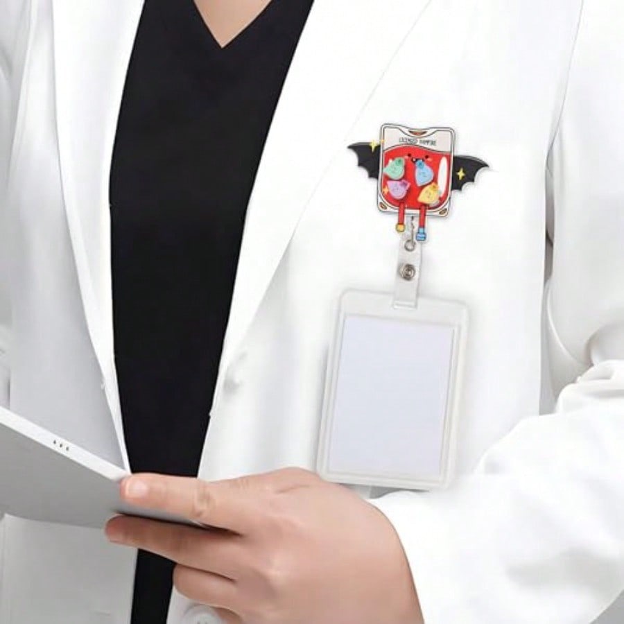 Phlebotomy Badge Reel Shaker - - Tech Accessories For Work บทวิจารณ์และราคา