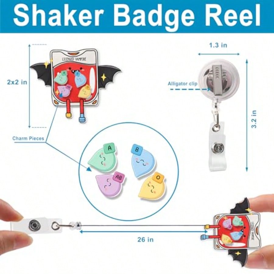 Phlebotomy Badge Reel Shaker - - Tech Accessories For Work บทวิจารณ์และราคา